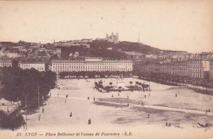 France Lyon Place Bellecour et Coteau de Fourviere