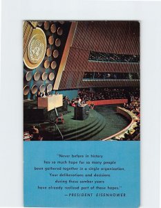 Postcard A plenary meeting United Nations General Assembly New York City NY USA