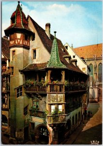 VINTAGE POSTCARD CONTINENTAL SIZE THE PFISTER BUILDING LOCATED AT COLMAR FRANCE