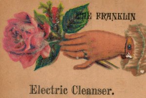 1880's Franklin Electric Cleanser, Franklin & Law Victorian Trade Card P140