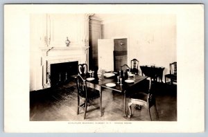 Dining Room, Schuyler Mansion, Albany NY, 1910-1930 Real Photo Postcard RPPC