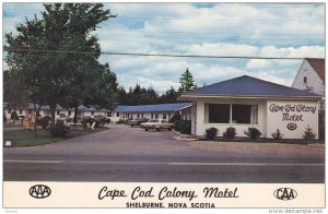 Exterior,  Cape Cod Colony Motel,  Shelburne,  Nova Scotia,  Canada,   40-60s