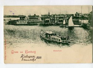 3151593 GRUSS aus HAMBURG Alsterlust Vintage postcard 1899 year