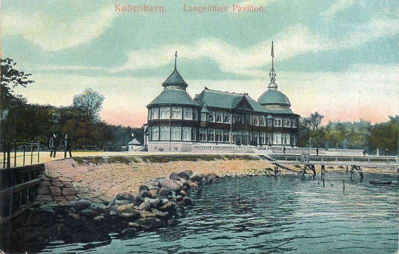 Post card Denmark Copenhagen Langelinies Pavillon