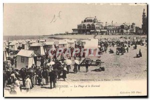 Old Postcard Ostend Beach and the Kursaal