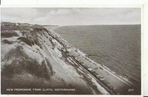 Dorset Postcard - New Promenade from Cliffs - Southbourne - Ref 7006A