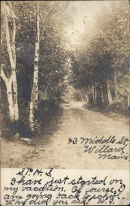 Willard Maine ME Written on Front South Portland? c1905 Real Photo Postcard