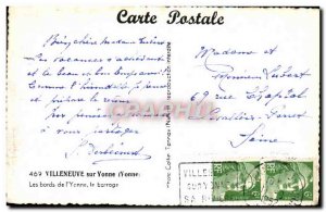 Modern Postcard Villeneuve sur Yonne Yonne edges dam