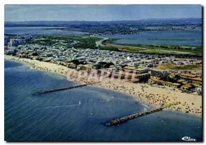 Postcard Modern Carnon Herault General aerial view beach