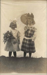 Daytona Florida FL Lesesne Cute Little Girls Vintage Fashion c1910 RPPC PC