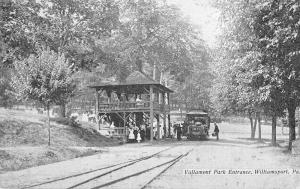 Williamsport Pennsylvania Vallamont Park Entrance Antique Postcard K32764