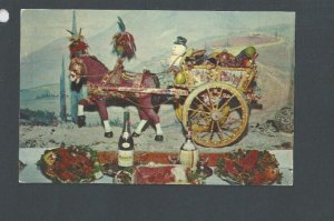 Post Card 1924 Chicago IL Como Inn Shows Holiday Festive Horse Drawn Carriage