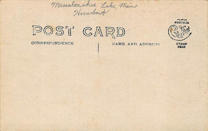 Messalonskee Lake ME HouseBoat RP Postcard