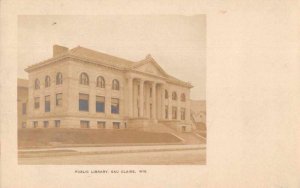 Eau Claire Wisconsin Public Library Real Photo Vintage Postcard JH231016