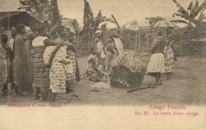 french congo, The Sale of a Native Virgin (1900s) Postcard