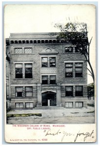 1910 The Wisconsin College Of Music Campus View Milwaukee Wisconsin WI Postcard