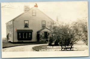 LITTLE COMPTON RI BETTY ALDEN HOUSE ANTIQUE REAL PHOTO POSTCARD RPPC