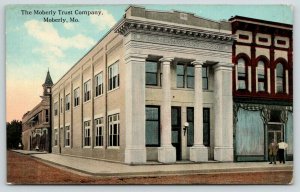 Moberly Missouri~Moberly Trust Company~Corner Bank~Store Next & Behind~c1910 