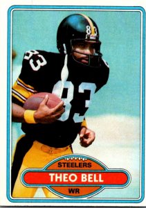 1980 Topps Football Card Theo Bell WR Pittsburgh Steelers sun0139  United  States - Pennsylvania - Pittsburgh, Postcard / HipPostcard