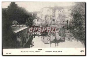 Old Postcard Moulin Des Carmelites A Senlis Army
