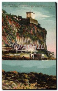 Old Postcard Menton St Louis Italian Frontiere Franco Pont L & # 39Hotel Mira...