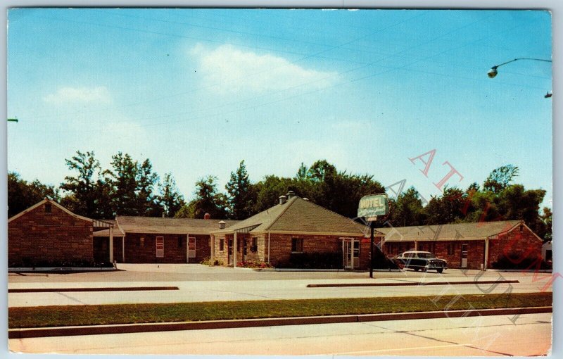 c1950s Richmond VA Jefferson Davis Motel Chrome Photo Roadside Postcard Vtg A192