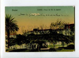 400029 PORTUGAL LISBOA Roque Praca do Rio de Janeiro Vintage 1913 y photo RPPC