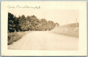 FRENCHTOWN NJ THE ROAD ANTIQUE REAL PHOTO POSTCARD RPPC