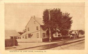 Soudersburg Pennsylvania Hoar Residence Street View Antique Postcard K51047