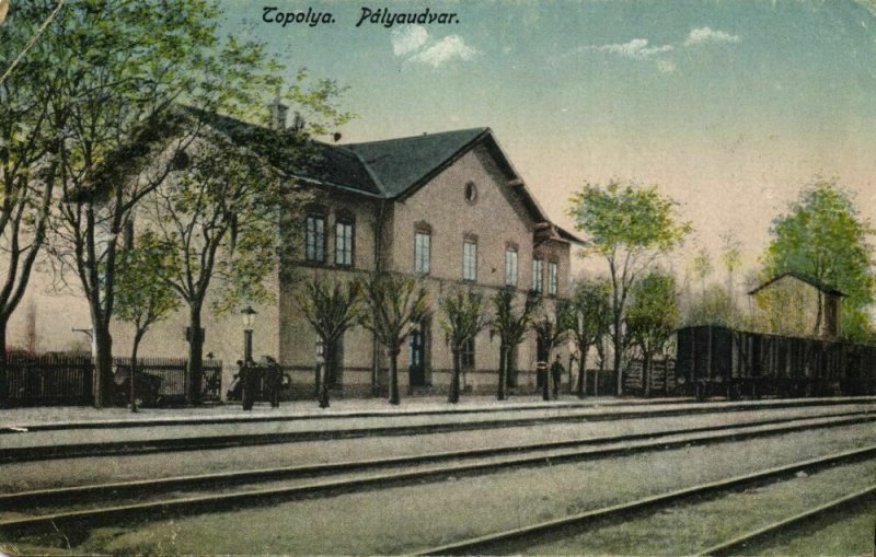 serbia, BAČKA TOPOLA, TOPOLYA, Railway Station (1910s) Postcard