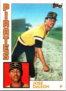 1984 Topps Baseball Card Jose DeLeon Pittsburgh Pirates sk3585