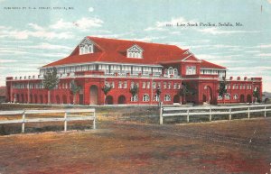 LIVE STOCK PAVILION SEDALIA MISSOURI POSTCARD (c. 1910)