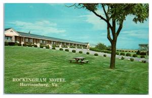 1950s/60s Rockingham Motel, Harrisonburg, VA Postcard