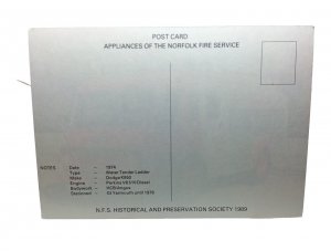 Norfolk Fire Service Dodge K850 Engine Appliance 1974 Gt Yarmouth Vtg Postcard