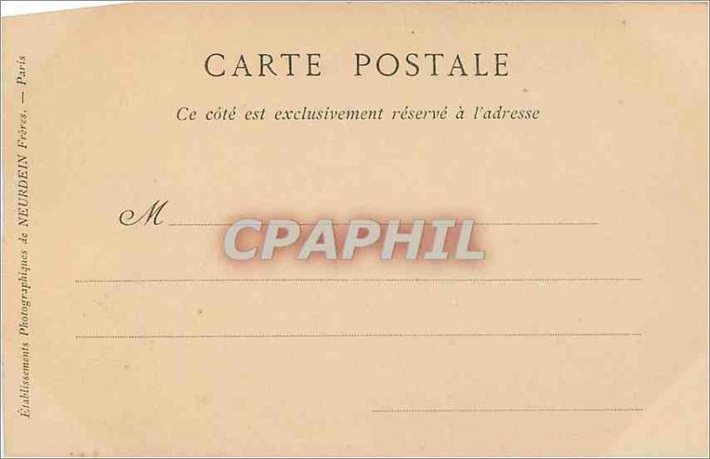 Postcard Old Chateau Beauregard Grand Hall (map 1900)