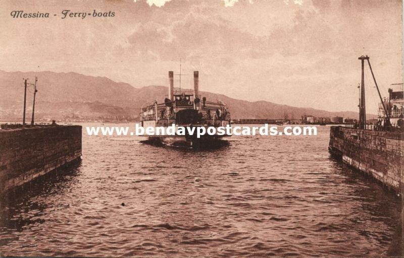 italy, MESSINA, Sicily, Ferry-Boats (1910s)