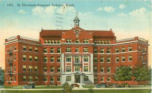 Yakima, Washington St. Elizabeth Hospital Postcard Postmarked 1920