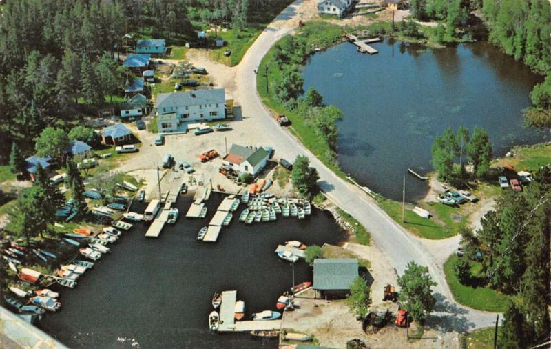 Crane Lake Minnesota Olson's Resort Aerial View Vintage Postcard AA65537