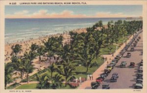 Florida Miami  Beach Lummus Park and Bathing Beach Curteich