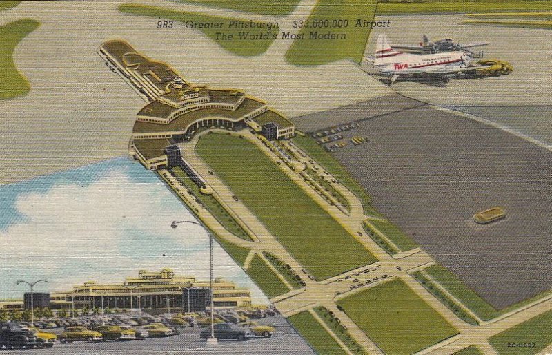 Postcard Greater Pittsburgh Airport PA