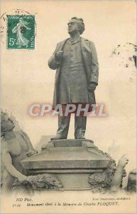 Postcard Old high Monument to the Memory of Charles Floquet