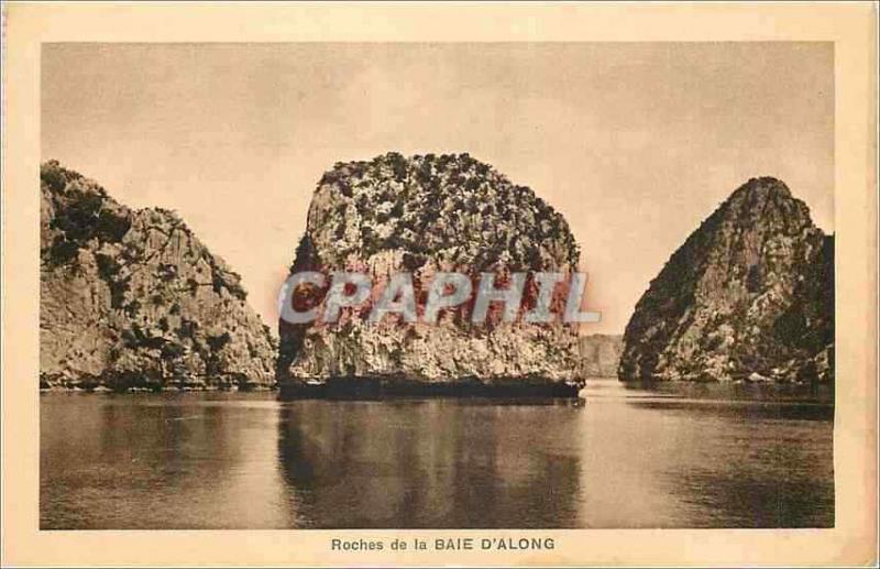  Vintage Postcard Rocks of Bay of Along