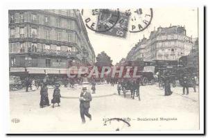 Paris Old Postcard Boulevard Margenta (bus) (reproduction)