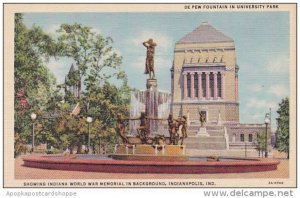 Indiana Indianapolis De Pew Fountain In University Park Showing Indiana World...