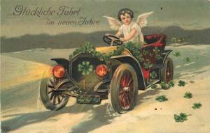 Angel Child Artist impression C-1910 Car postcard 6311