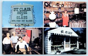 ELWOOD, Indiana IN ~ HOUSE of GLASS Bob & Maude St. Clair c1960s-70s Postcard