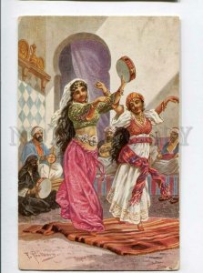 3139686 HAREM Belly Dancer Girls by PERLBERG vintage color PC