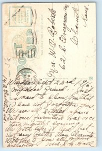 Windsor Ontario Canada Postcard Oullitte Avenue Looking South 1916 Antique