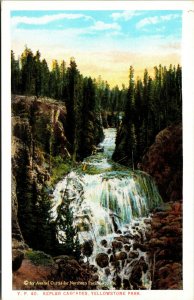 Vtg 1920s Kepler Cascades Yellowstone National Park Wyoming WY Unused Postcard