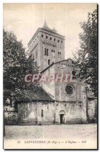 Old Postcard Sauveterre (B P) The Church